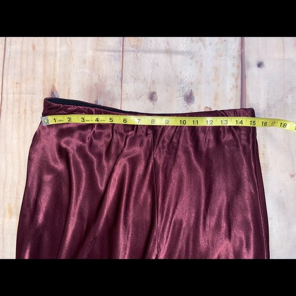Johnny Was Silky Maroon Maxi Skirt sz S - Picture 6 of 10